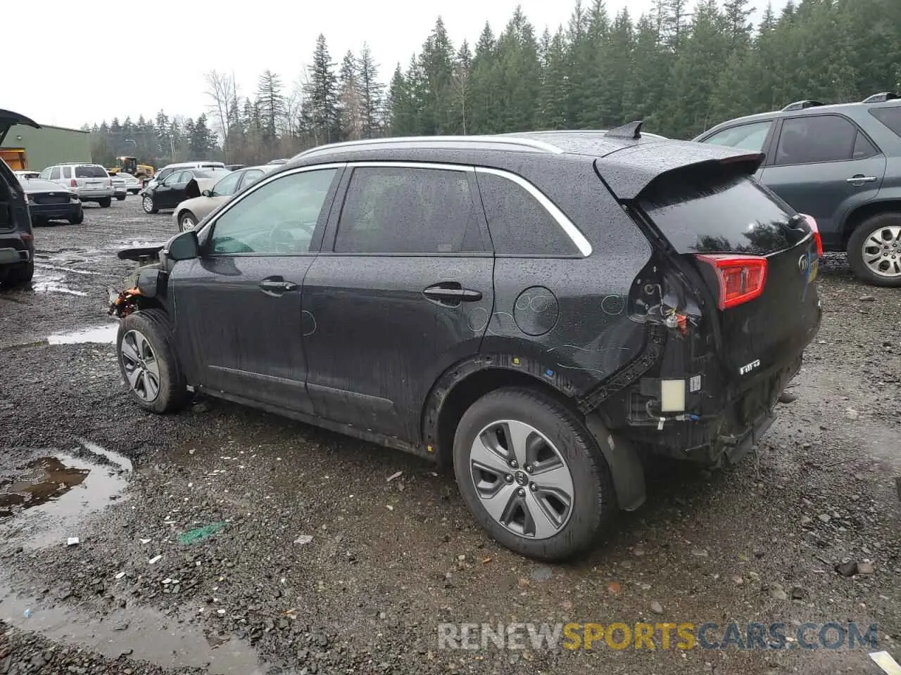 2 fotografías del automóvil dañado KNDCC3LD1K5303251 KIA NIRO 2019