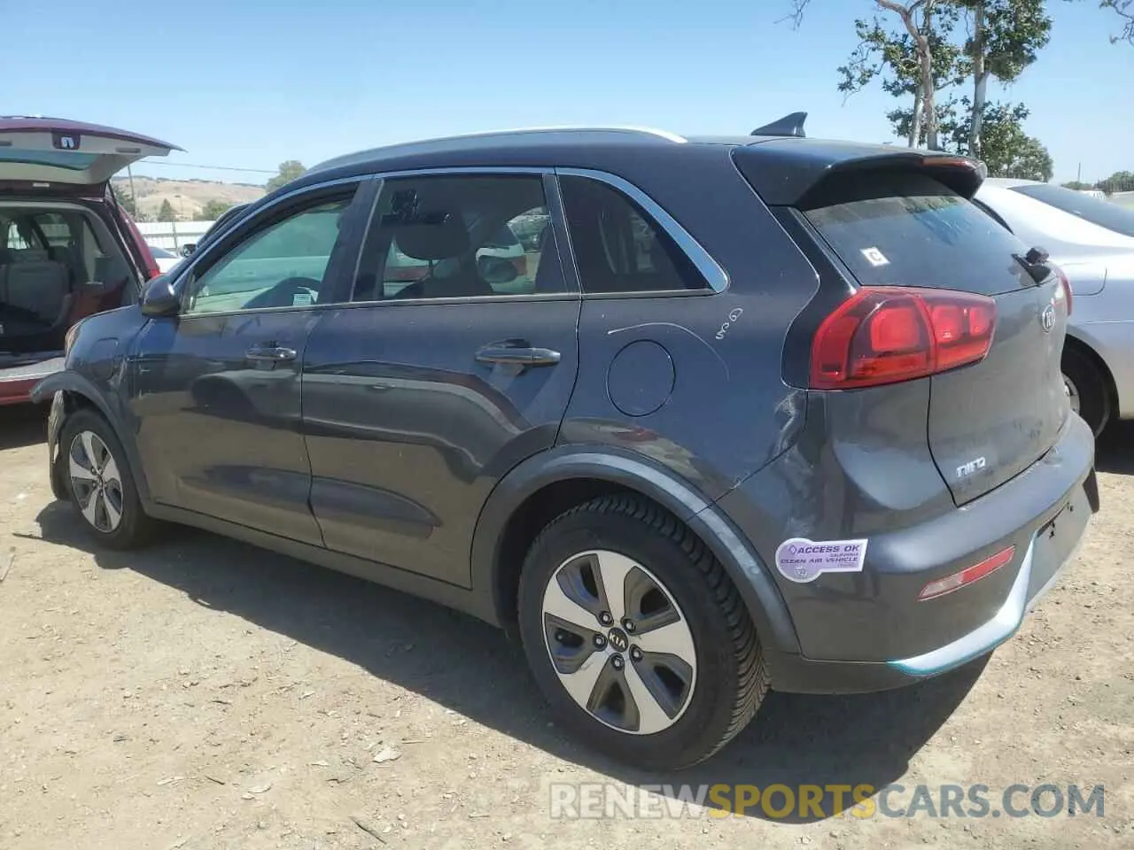 2 fotografías del automóvil dañado KNDCM3LD7K5326028 KIA NIRO 2019