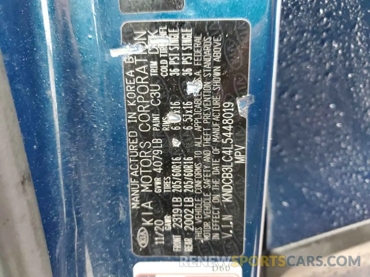 13 fotografías del automóvil dañado KNDCB3LC4L5448019 KIA NIRO 2020