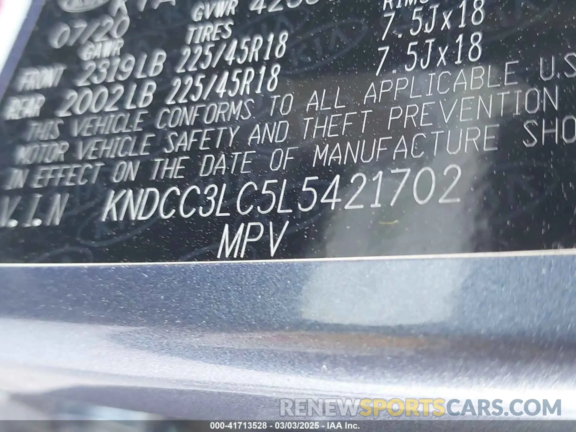 9 fotografías del automóvil dañado KNDCC3LC5L5421702 KIA NIRO 2020