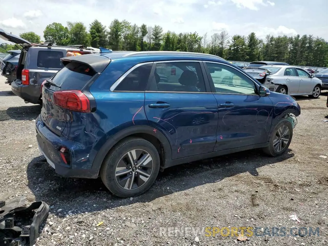 3 fotografías del automóvil dañado KNDCC3LD2L5363573 KIA NIRO 2020