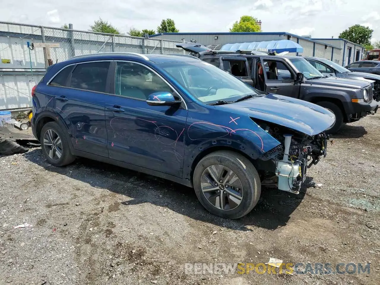 4 fotografías del automóvil dañado KNDCC3LD2L5363573 KIA NIRO 2020
