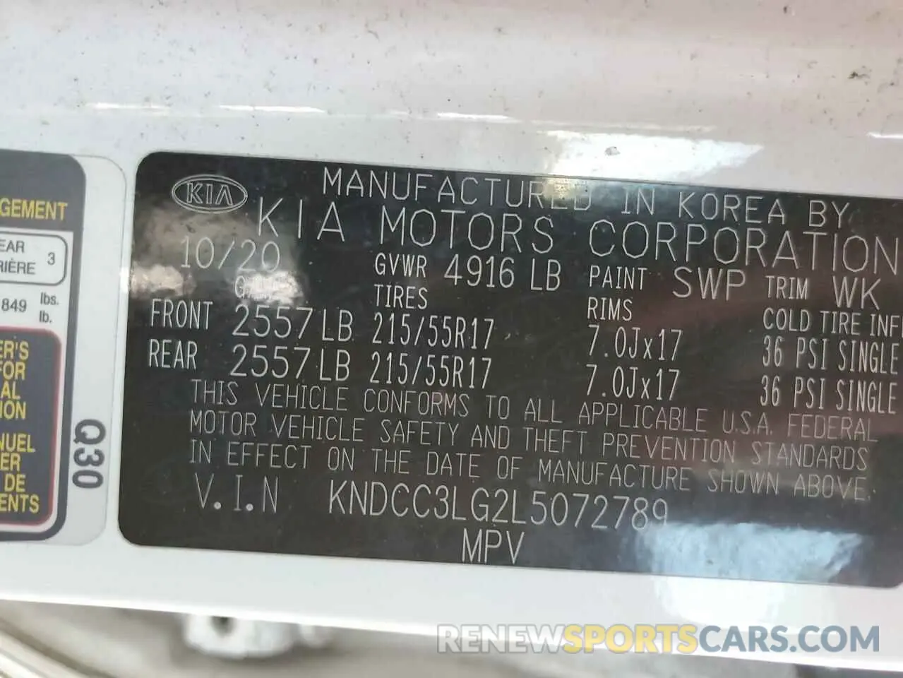 13 fotografías del automóvil dañado KNDCC3LG2L5072789 KIA NIRO 2020