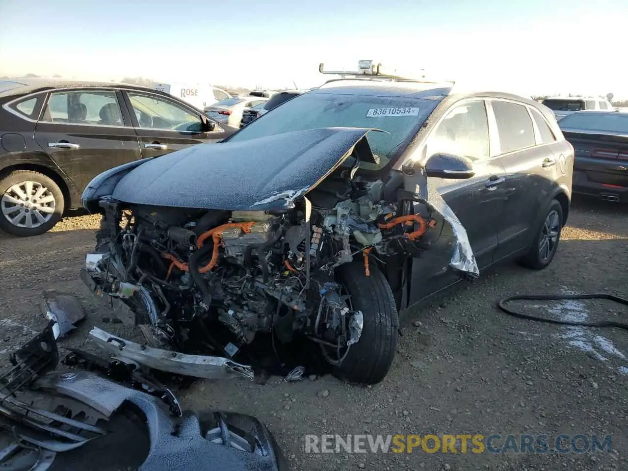1 fotografías del automóvil dañado KNDCD3LD1L5387344 KIA NIRO 2020