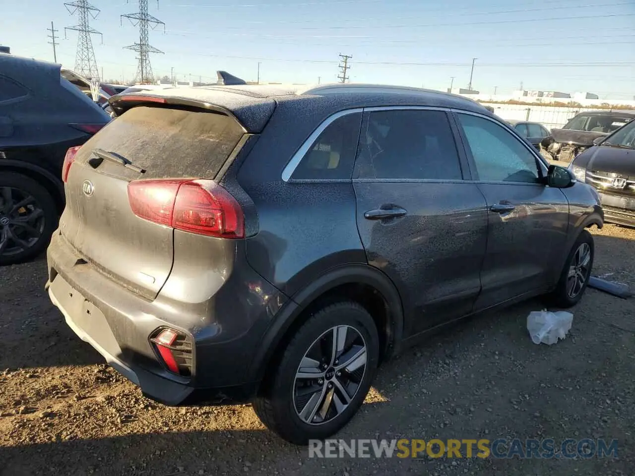 3 fotografías del automóvil dañado KNDCD3LD1L5387344 KIA NIRO 2020