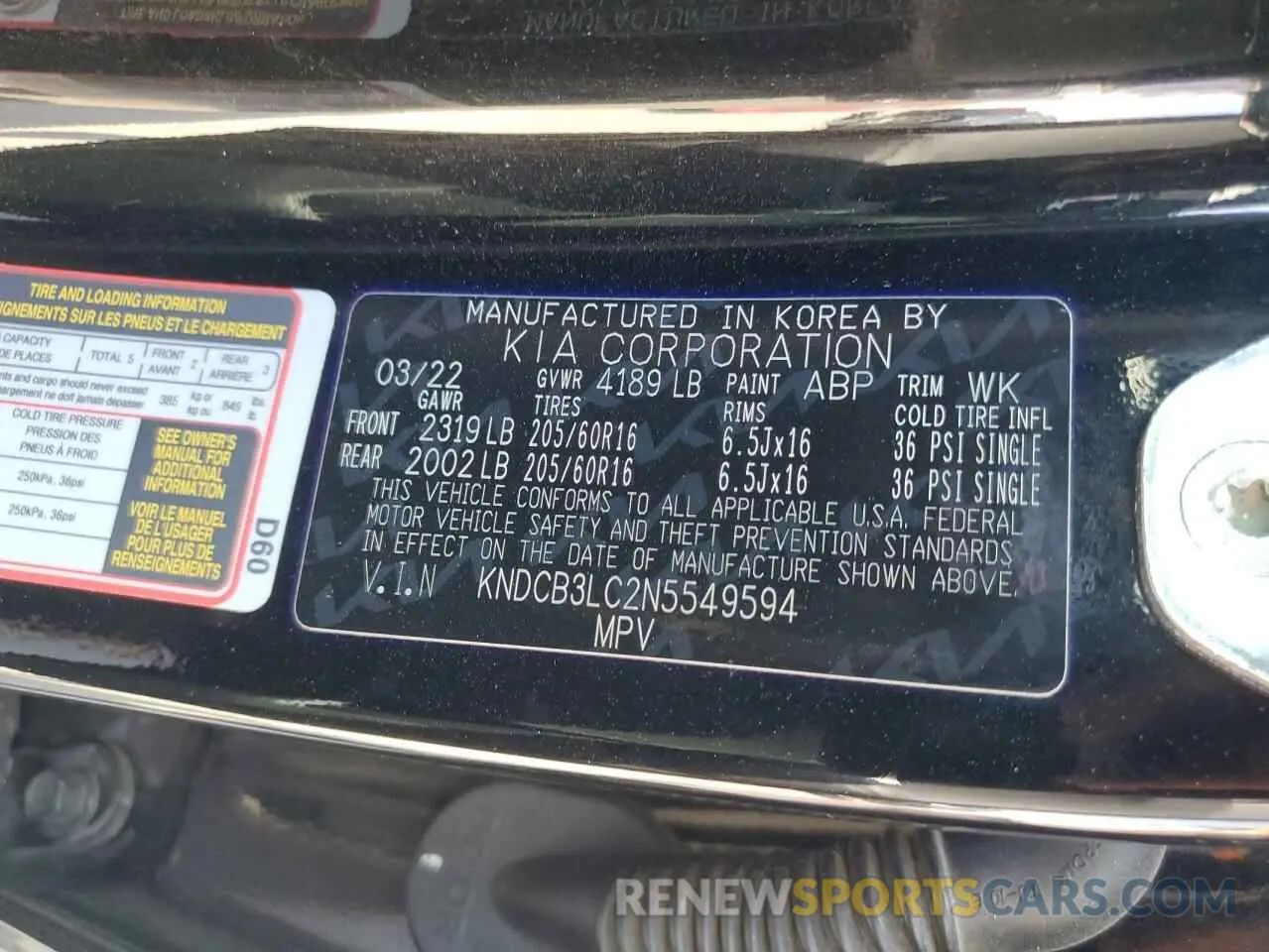 13 fotografías del automóvil dañado KNDCB3LC2N5549594 KIA NIRO 2022