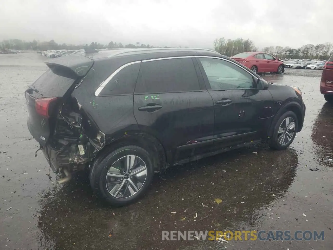 3 fotografías del automóvil dañado KNDCB3LC3N5534067 KIA NIRO 2022
