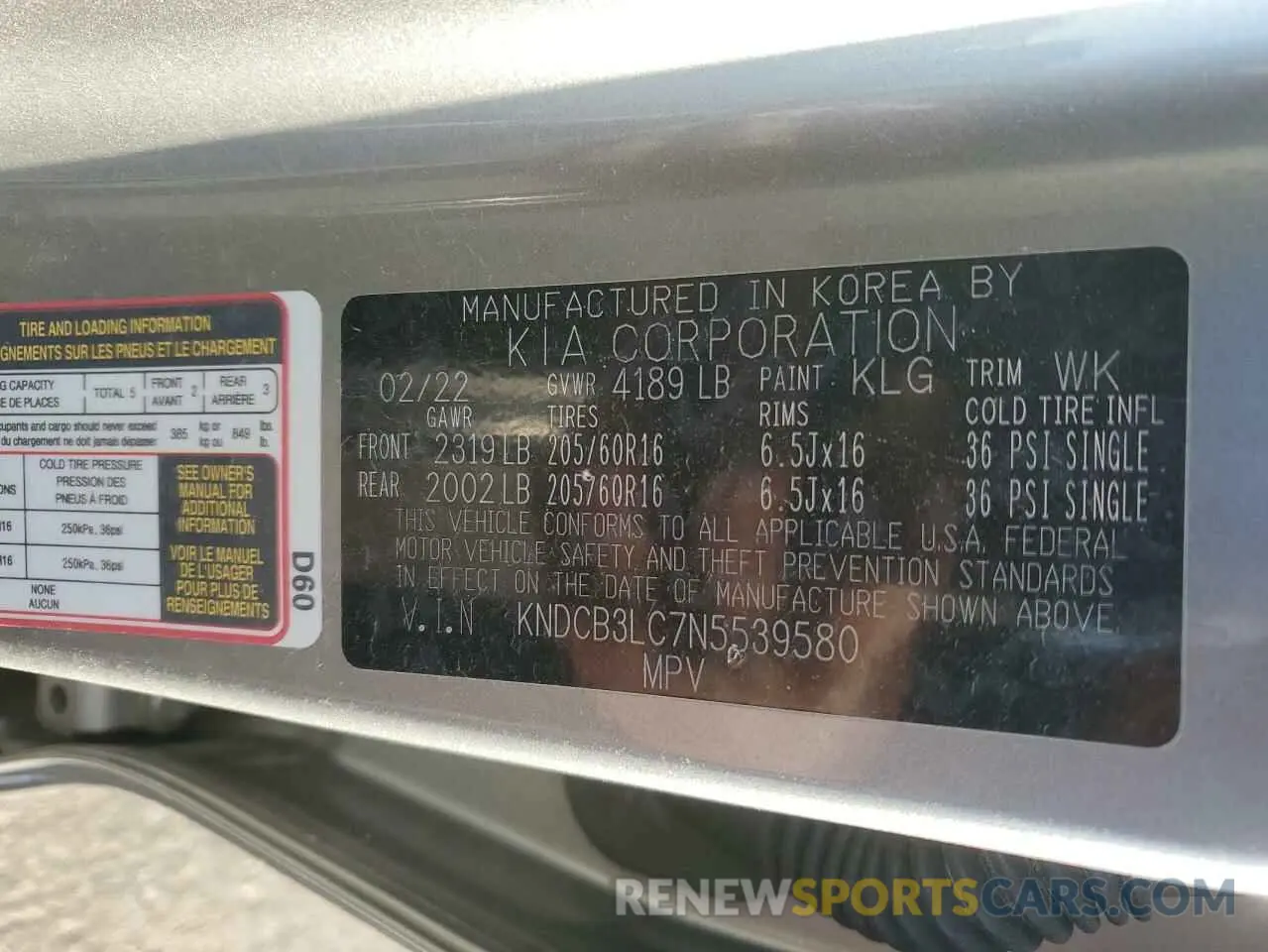14 fotografías del automóvil dañado KNDCB3LC7N5539580 KIA NIRO 2022