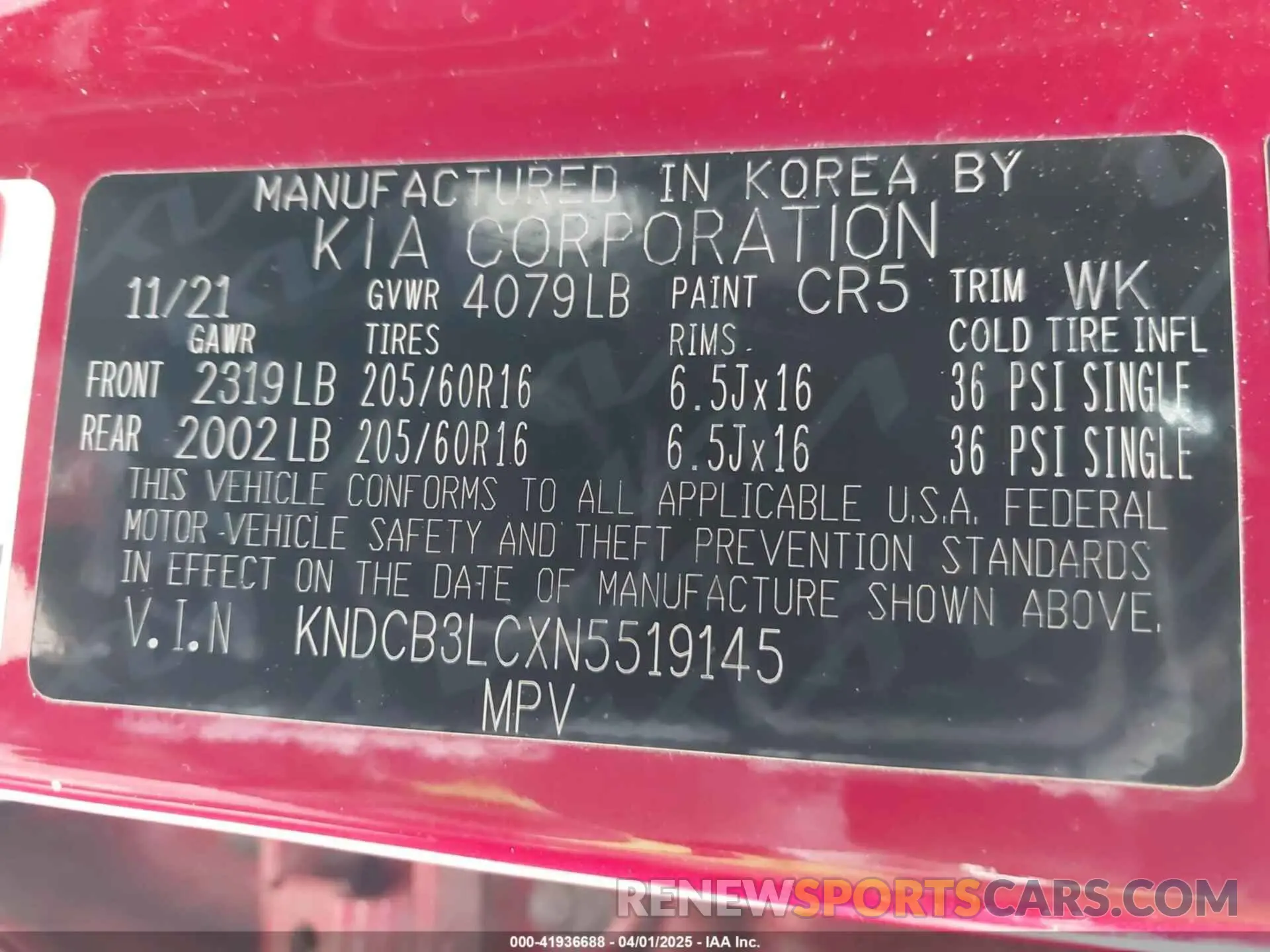 9 fotografías del automóvil dañado KNDCB3LCXN5519145 KIA NIRO 2022