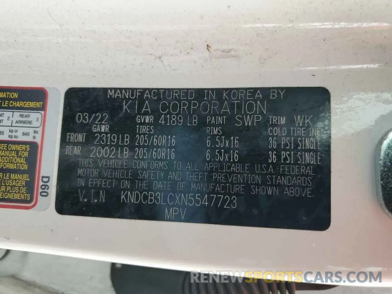 15 fotografías del automóvil dañado KNDCB3LCXN5547723 KIA NIRO 2022