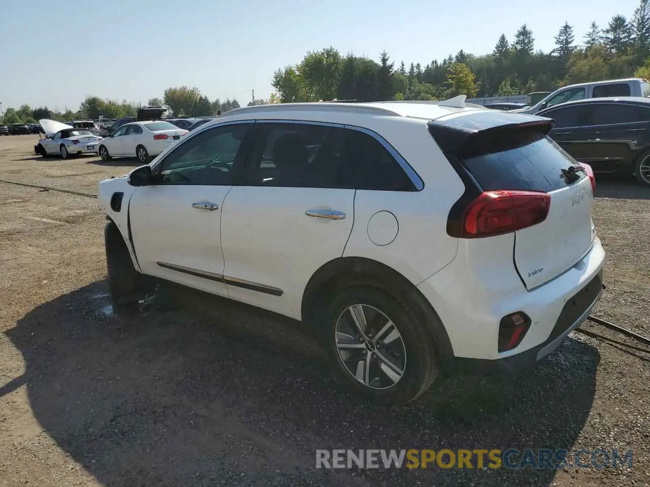 2 fotografías del automóvil dañado KNDCC3LD4N5511547 KIA NIRO 2022