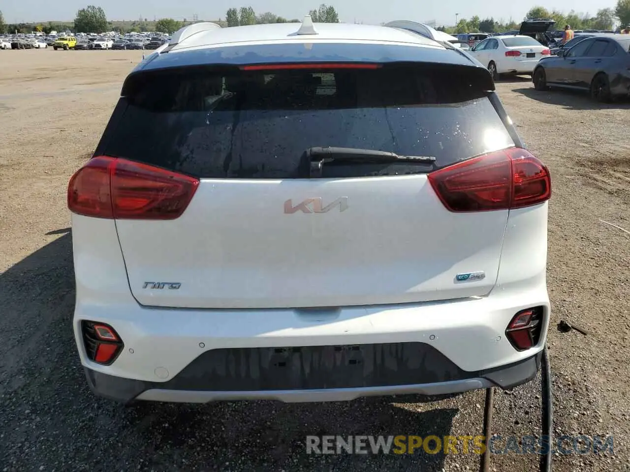 6 fotografías del automóvil dañado KNDCC3LD4N5511547 KIA NIRO 2022