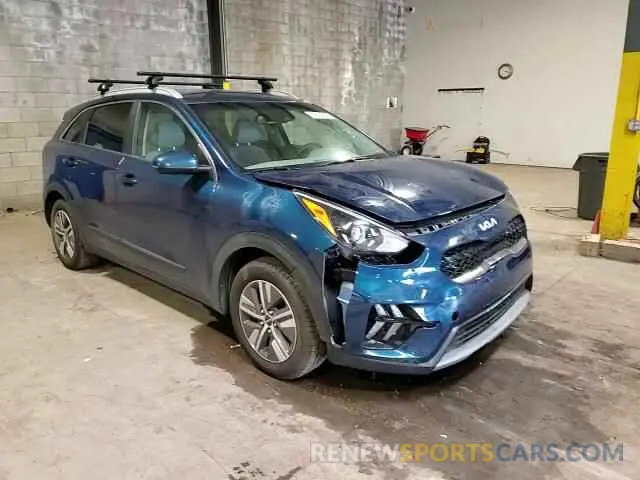 14 fotografías del automóvil dañado KNDCM3LD6N5543414 KIA NIRO 2022