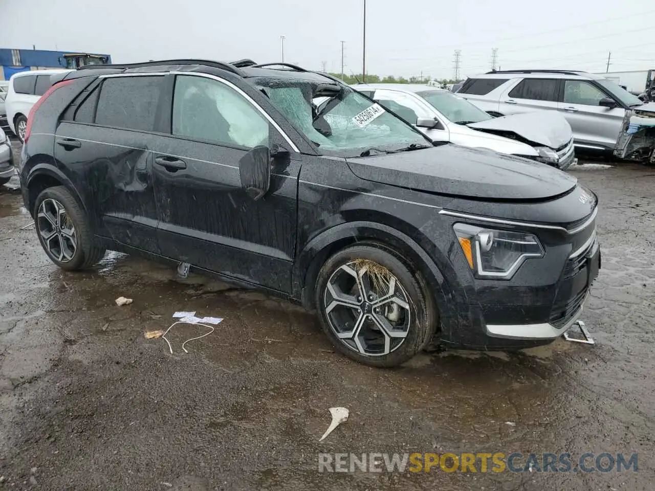 4 fotografías del automóvil dañado KNDCR3LEXP5039932 KIA NIRO 2023