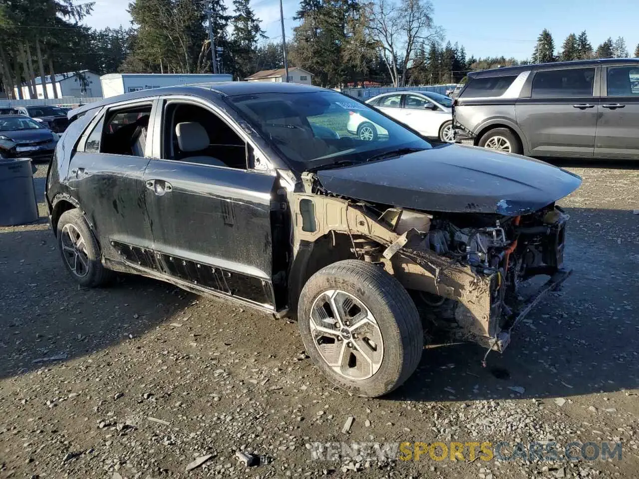 4 fotografías del automóvil dañado KNDCR3LEXP5063972 KIA NIRO 2023
