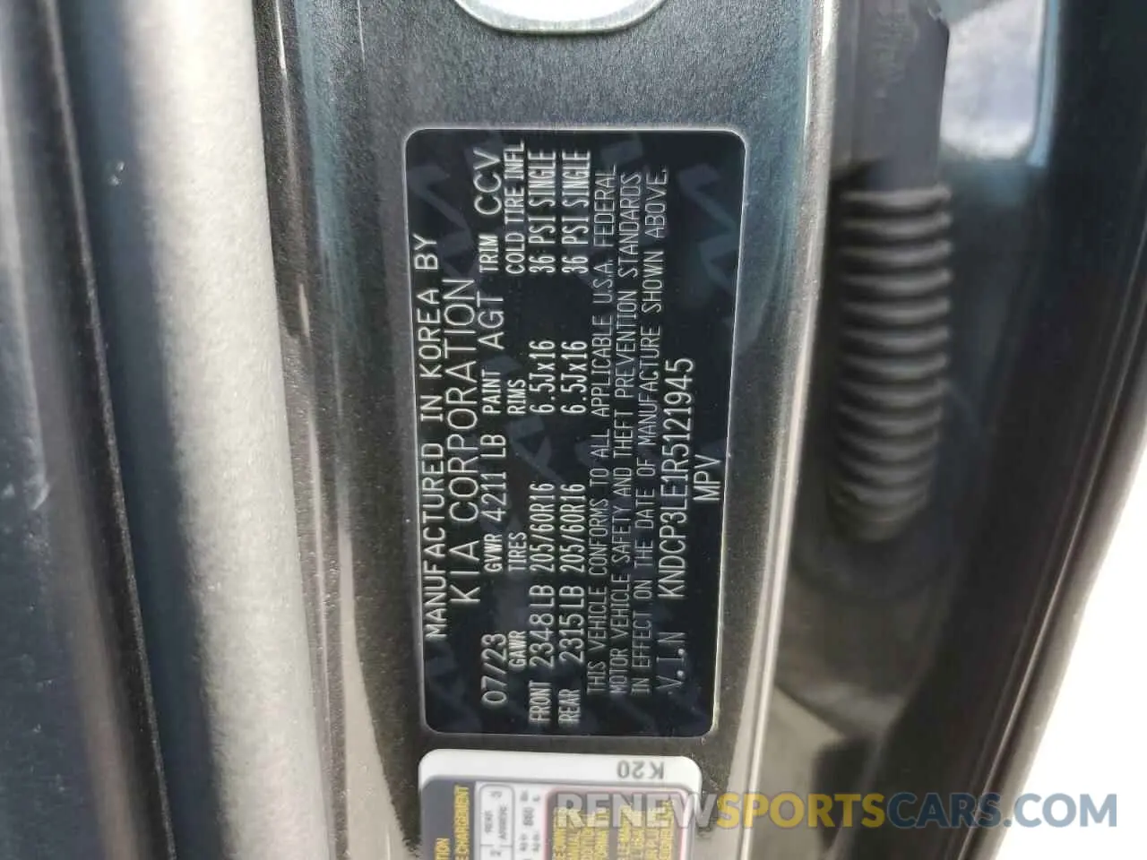 15 fotografías del automóvil dañado KNDCP3LE1R5121945 KIA NIRO 2024
