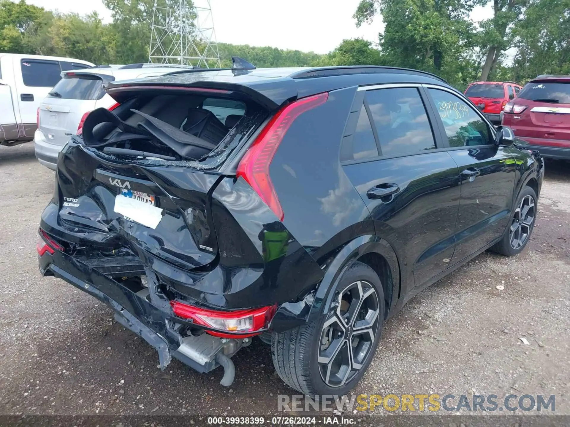 4 fotografías del automóvil dañado KNDCR3LE1R5134611 KIA NIRO 2024