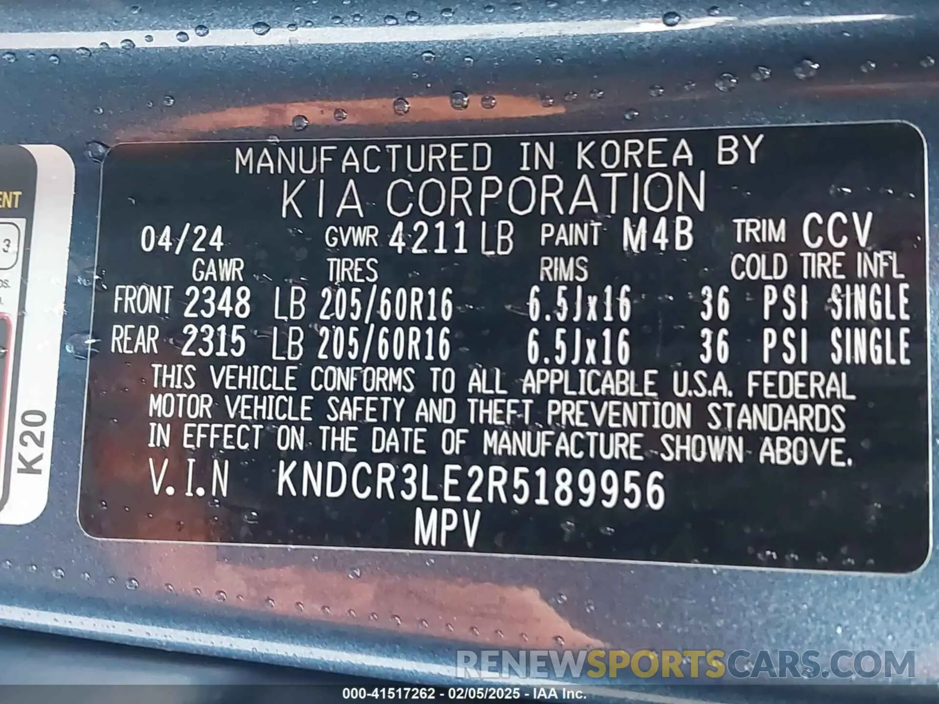 9 fotografías del automóvil dañado KNDCR3LE2R5189956 KIA NIRO 2024