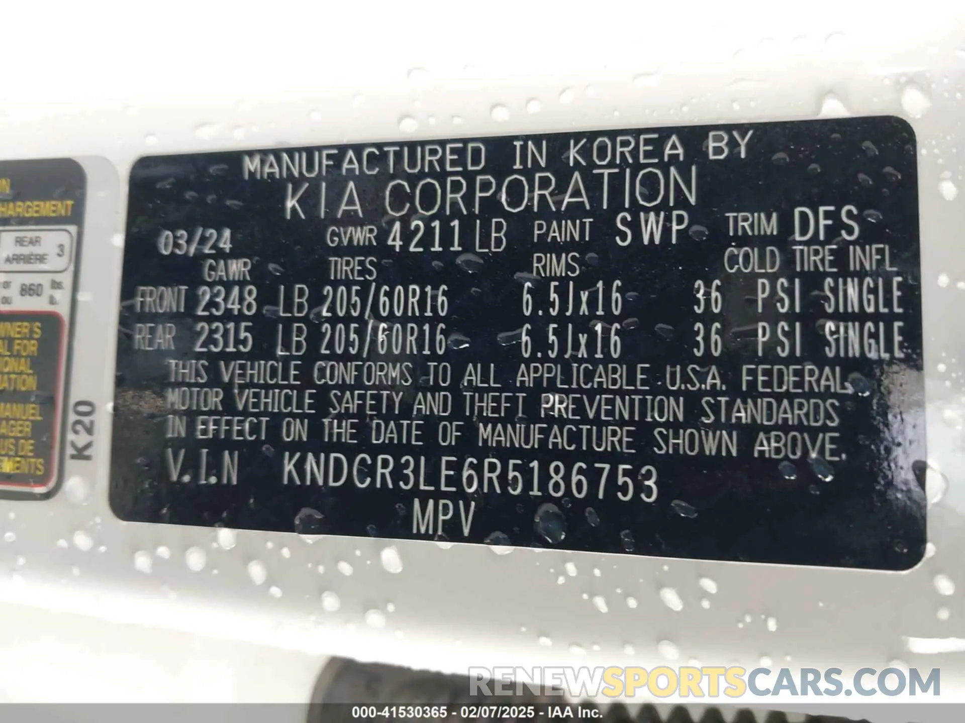 9 fotografías del automóvil dañado KNDCR3LE6R5186753 KIA NIRO 2024