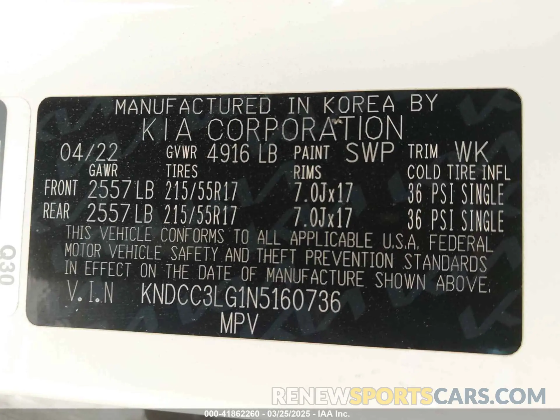 9 fotografías del automóvil dañado KNDCC3LG1N5160736 KIA NIRO EV 2022