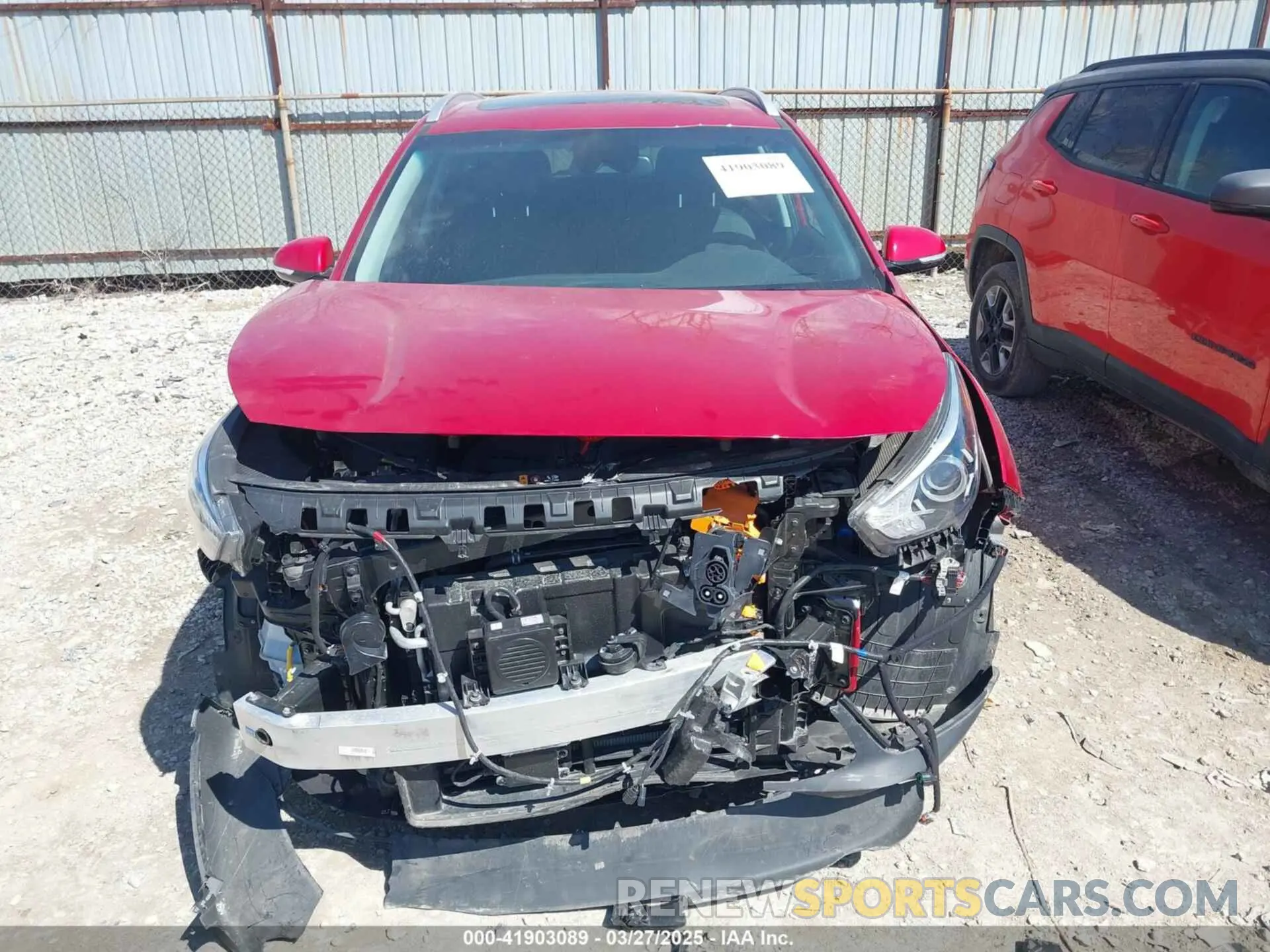 12 fotografías del automóvil dañado KNDCE3LG5N5146588 KIA NIRO EV 2022