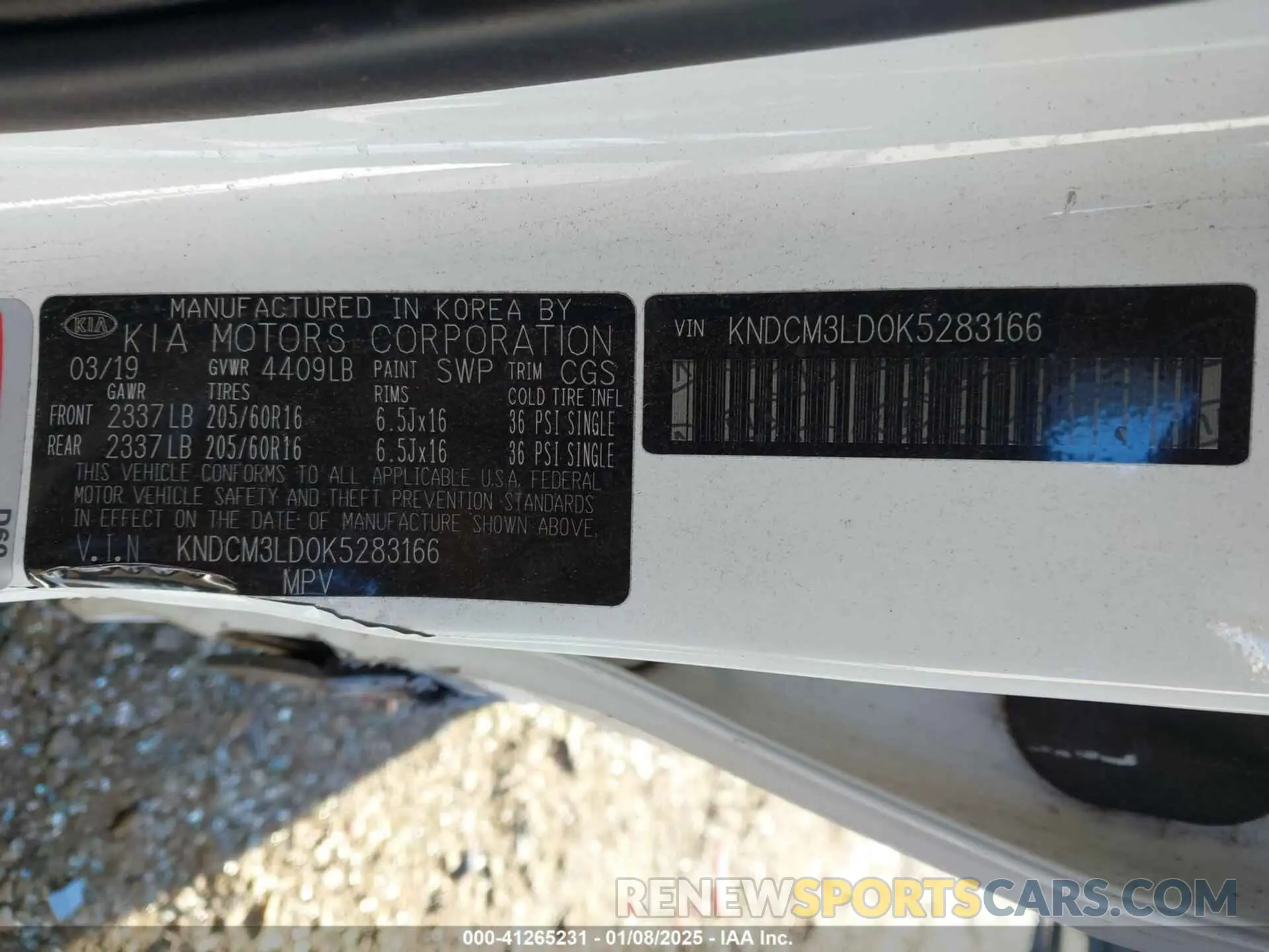 9 fotografías del automóvil dañado KNDCM3LD0K5283166 KIA NIRO PLUG-IN HYBRID 2019