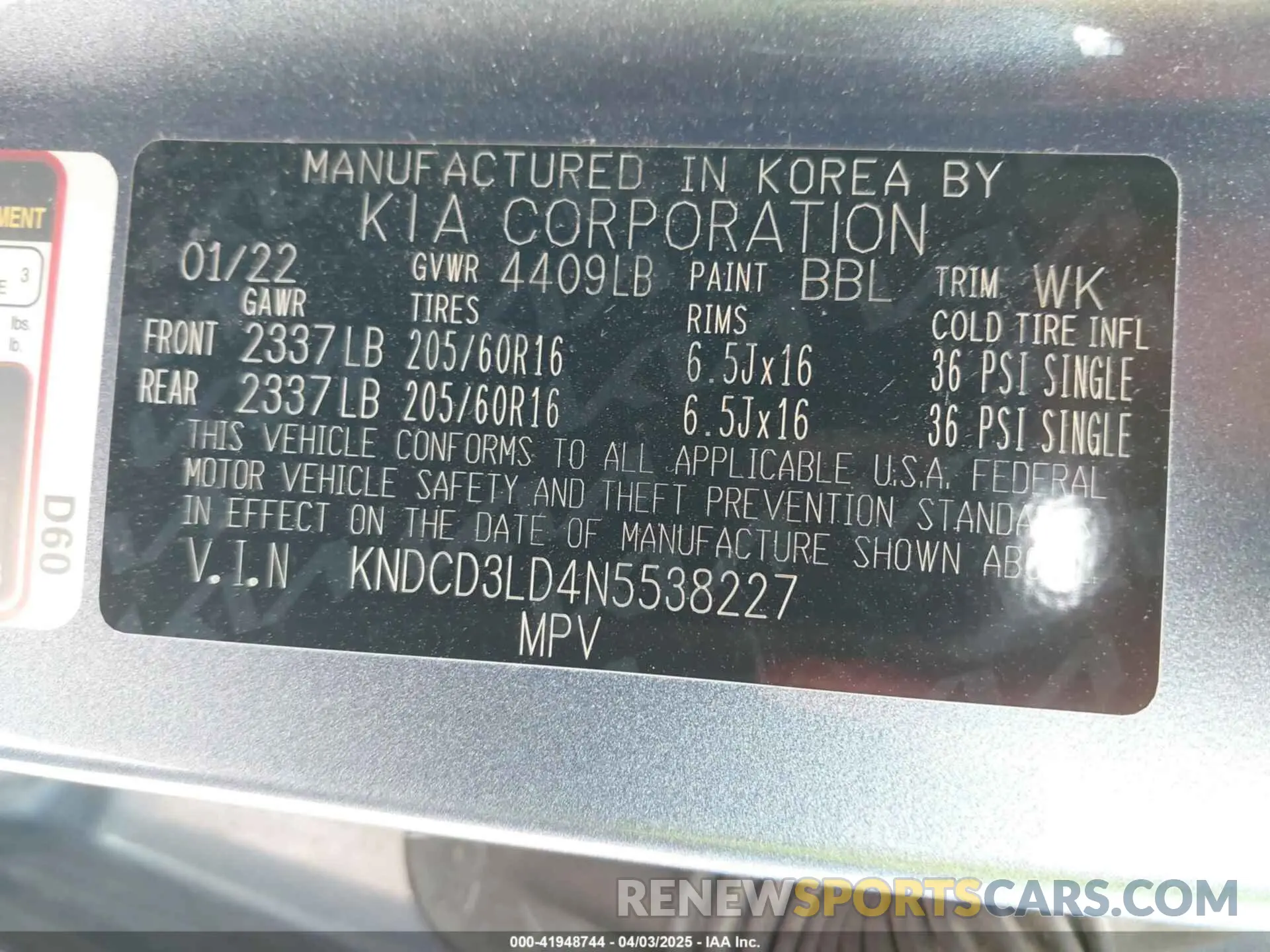 9 fotografías del automóvil dañado KNDCD3LD4N5538227 KIA NIRO PLUG-IN HYBRID 2022