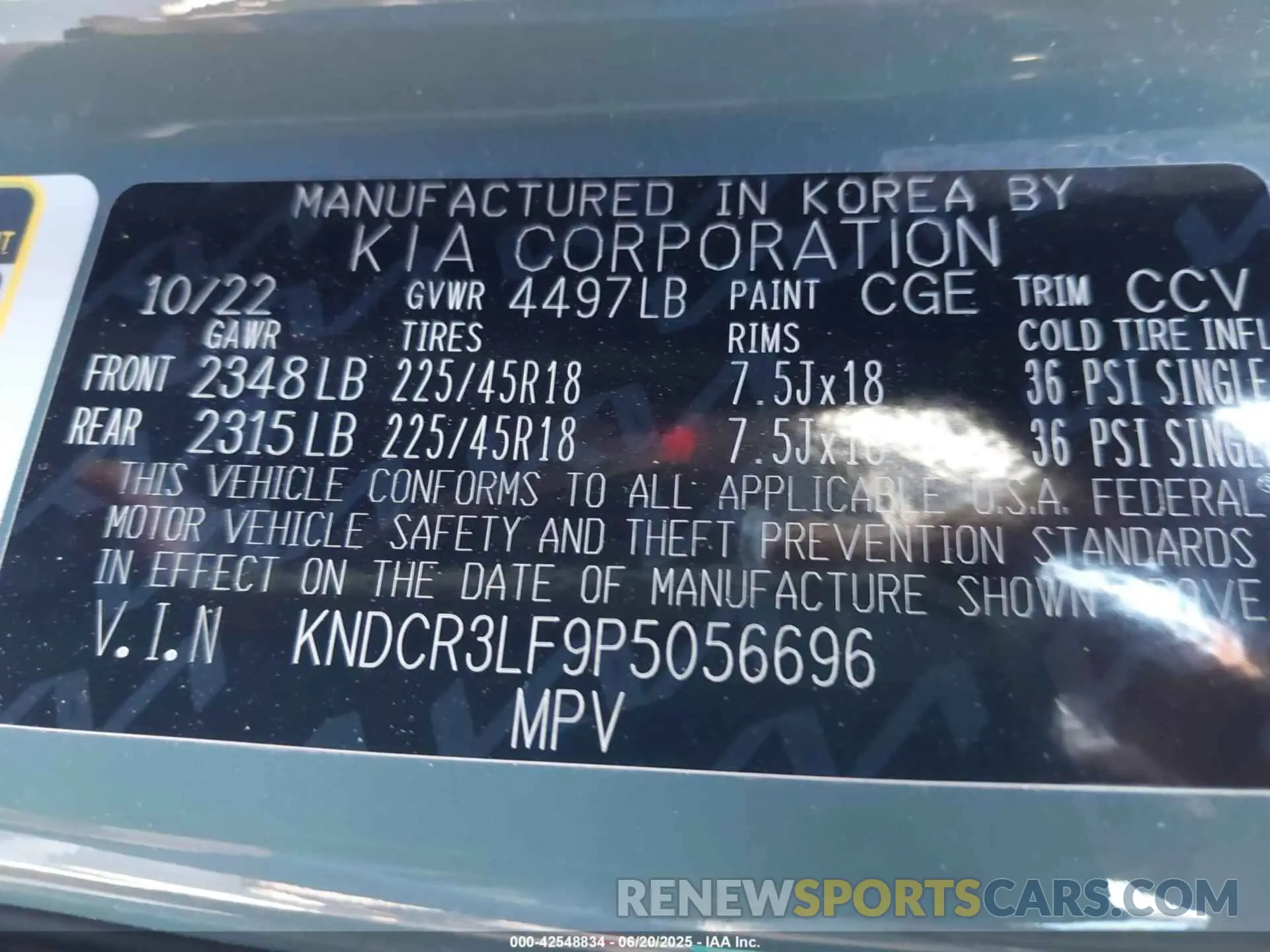 9 fotografías del automóvil dañado KNDCR3LF9P5056696 KIA NIRO PLUG-IN HYBRID 2023