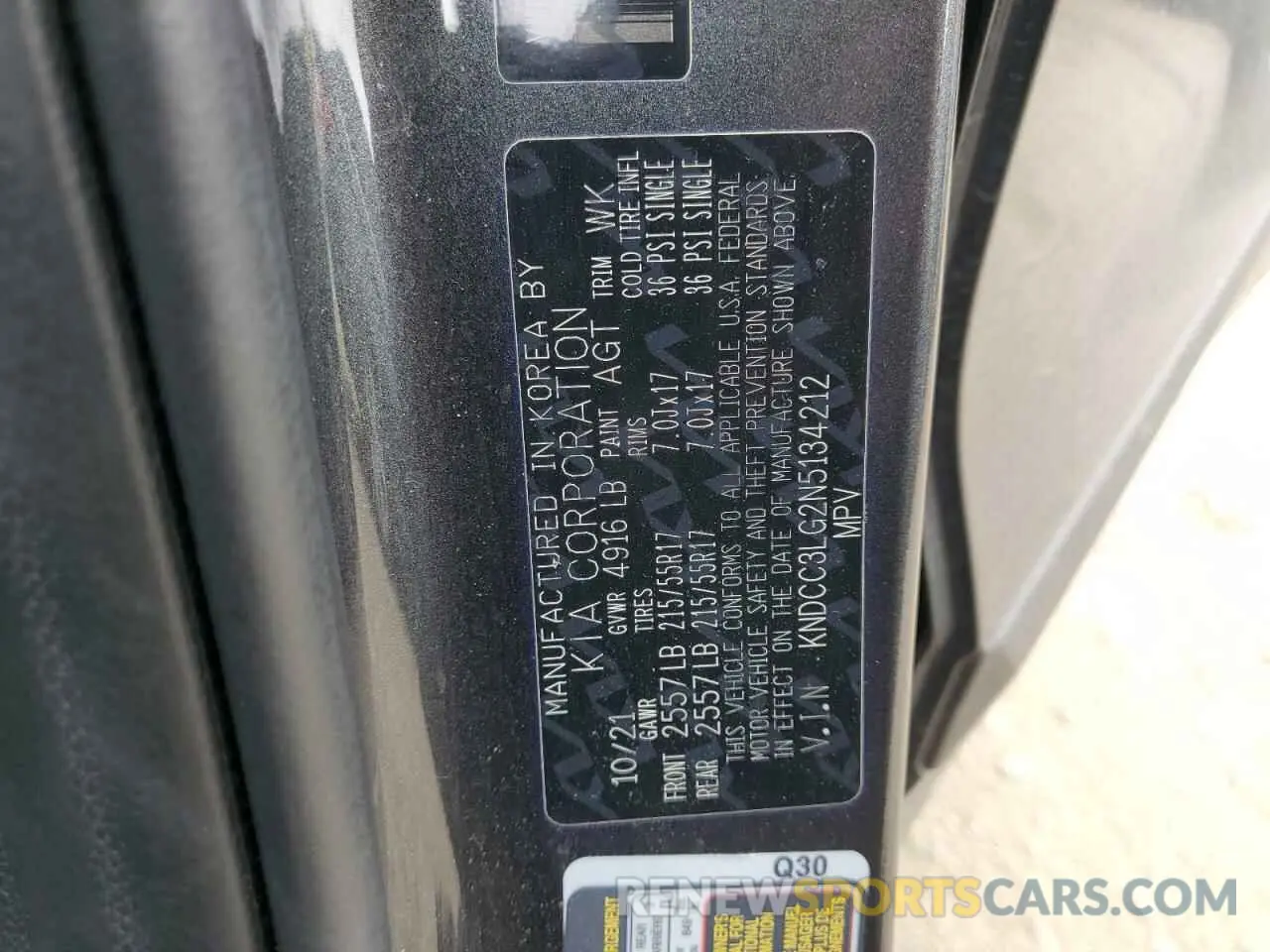 12 fotografías del automóvil dañado KNDCC3LG2N5134212 KIA NIRO S 2022