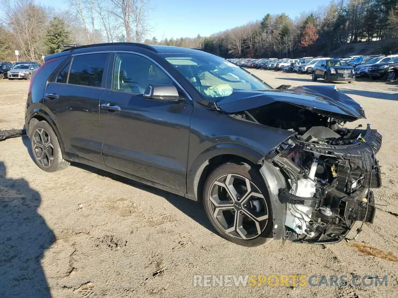 4 fotografías del automóvil dañado KNDCT3LE0P5099879 KIA NIRO SX 2023