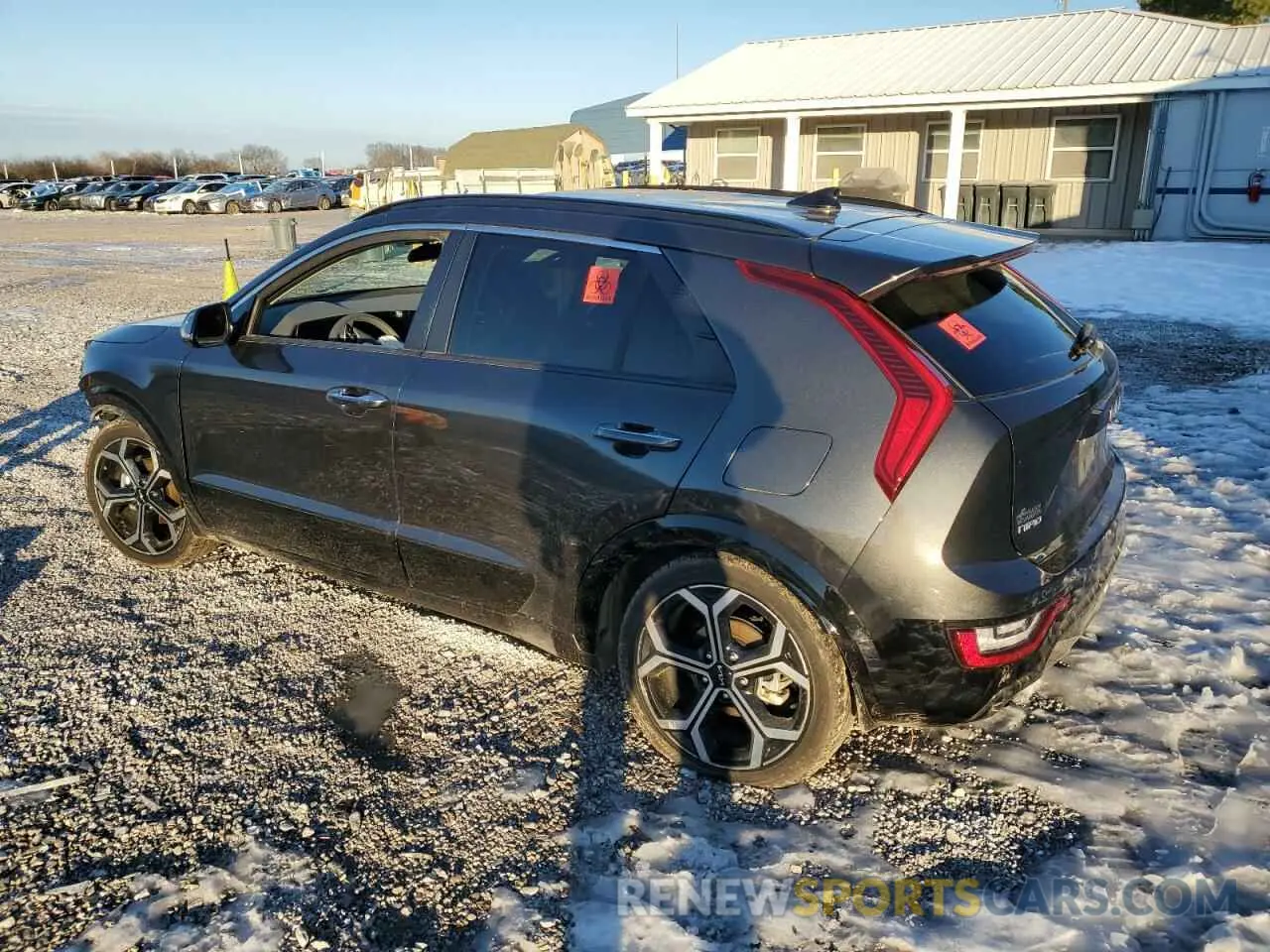 2 fotografías del automóvil dañado KNDCT3LE7P5076034 KIA NIRO SX 2023