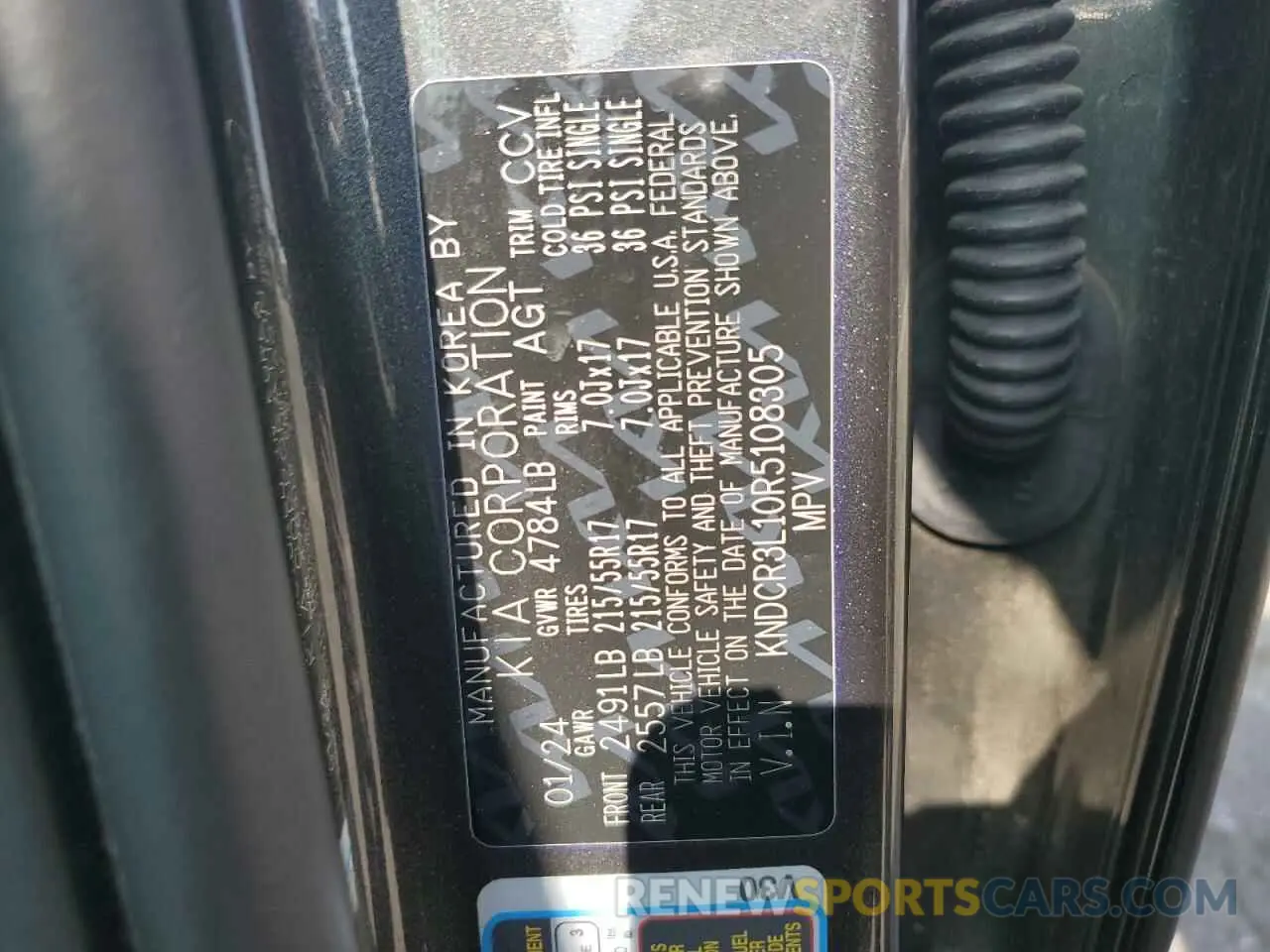 13 fotografías del automóvil dañado KNDCR3L10R5108305 KIA NIRO WIND 2024