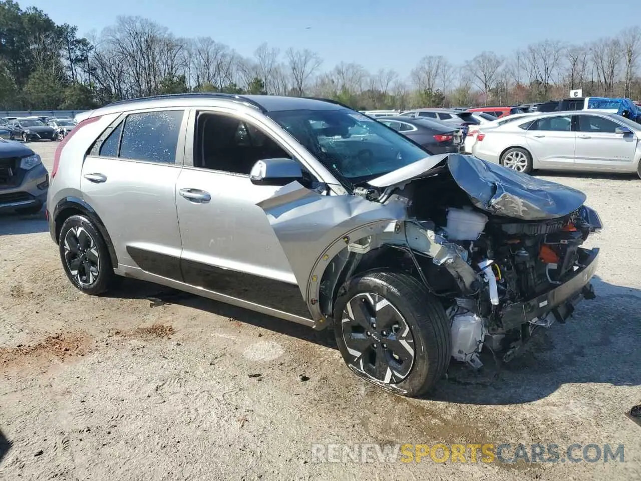 4 fotografías del automóvil dañado KNDCR3L19R5087213 KIA NIRO WIND 2024