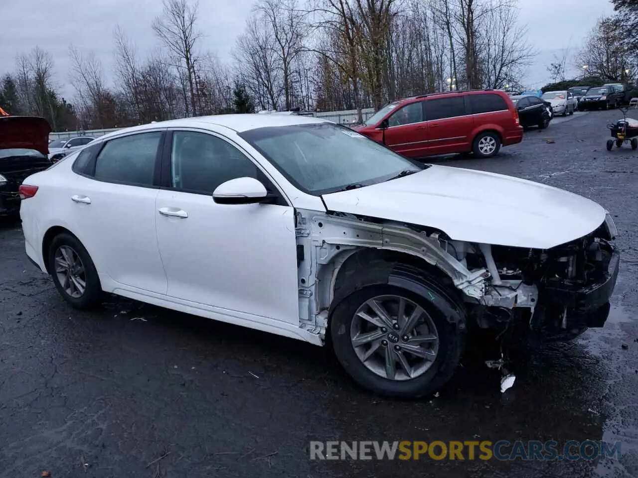 4 fotografías del automóvil dañado 5XXGT4L30KG326577 KIA OPTIMA 2019