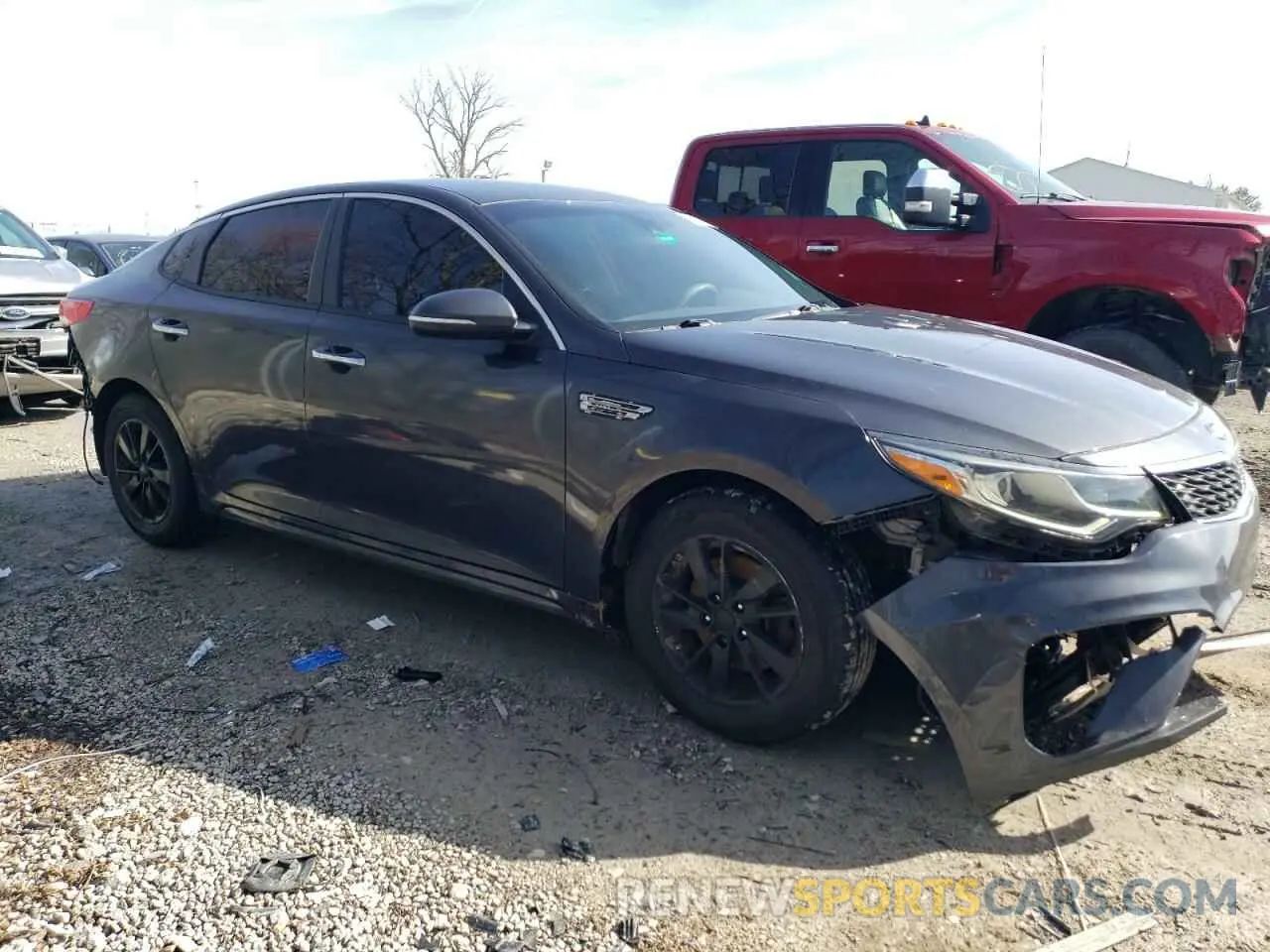 4 fotografías del automóvil dañado 5XXGT4L31KG279088 KIA OPTIMA 2019