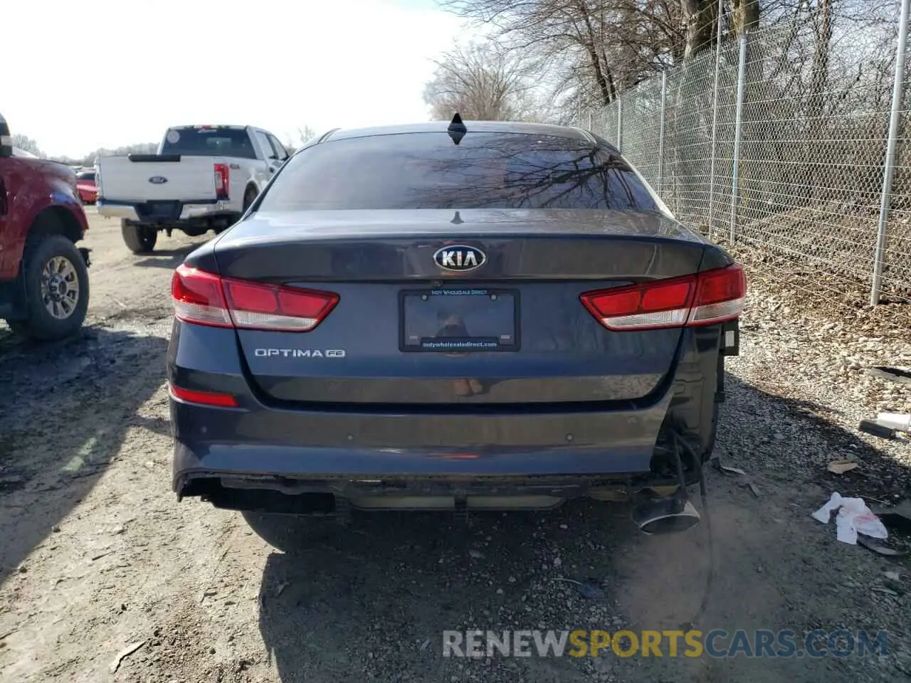 6 fotografías del automóvil dañado 5XXGT4L31KG279088 KIA OPTIMA 2019