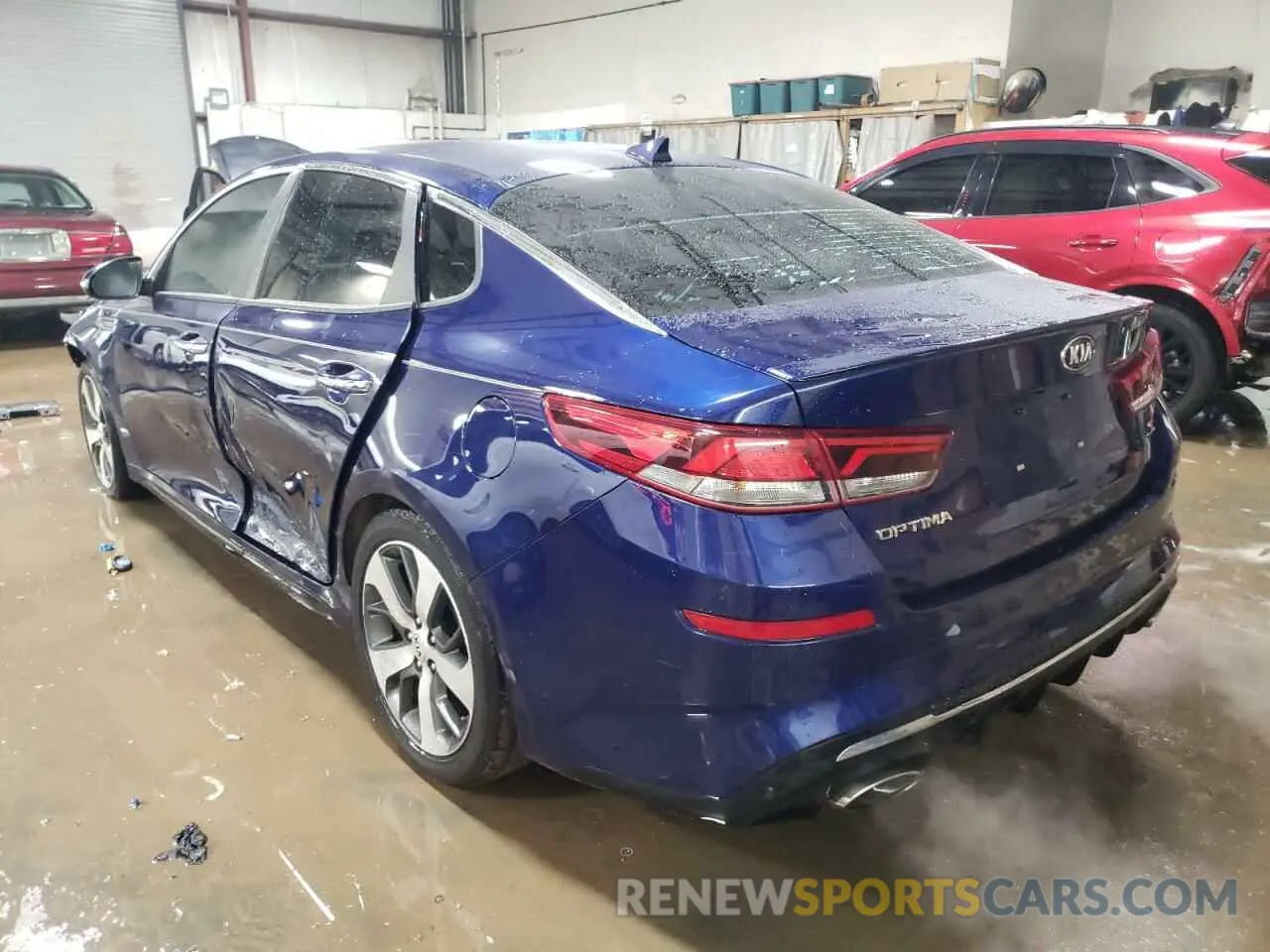 2 fotografías del automóvil dañado 5XXGT4L31KG334817 KIA OPTIMA 2019