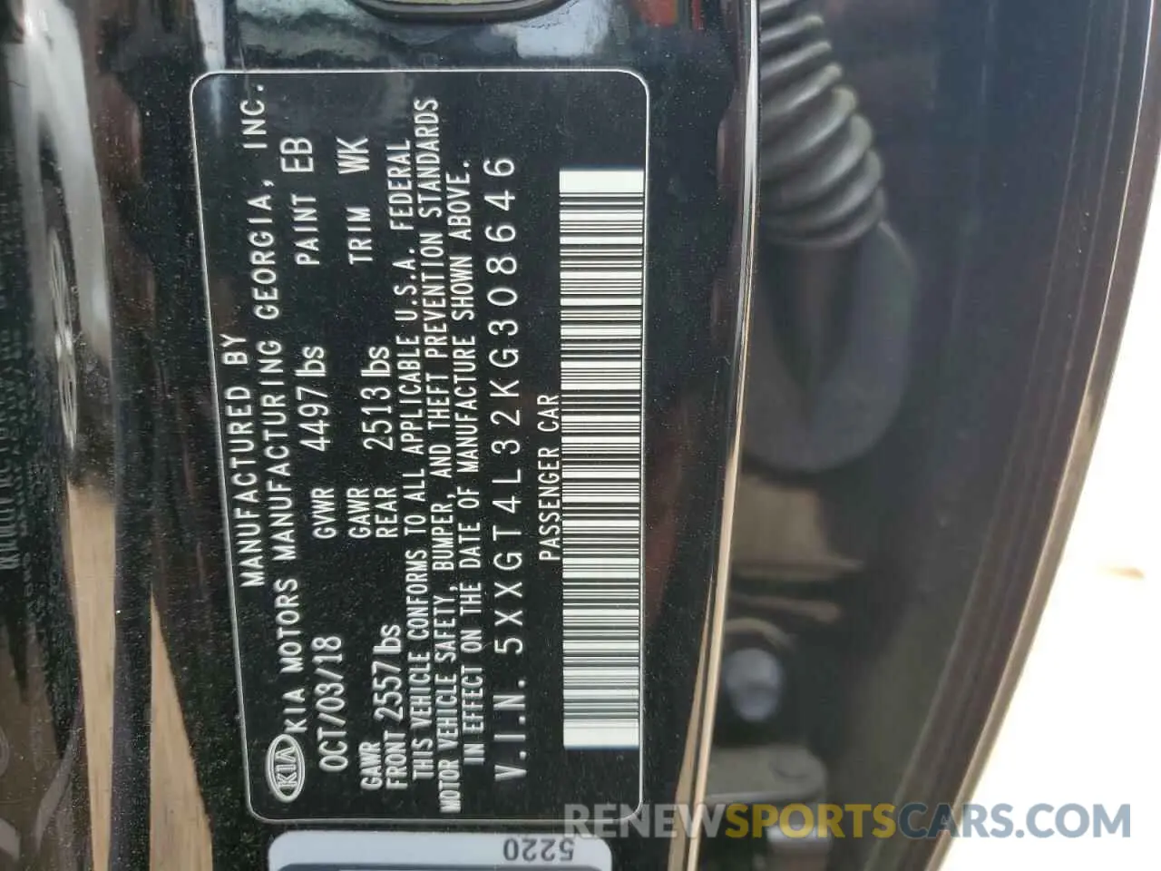 14 fotografías del automóvil dañado 5XXGT4L32KG308646 KIA OPTIMA 2019