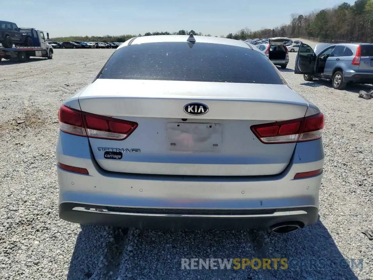 6 fotografías del automóvil dañado 5XXGT4L33KG342546 KIA OPTIMA 2019
