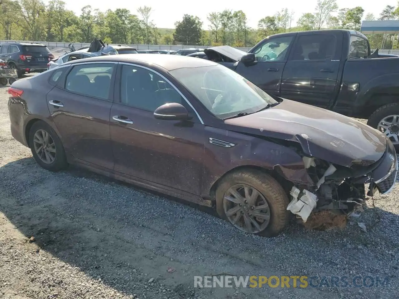 4 fotografías del automóvil dañado 5XXGT4L34KG290991 KIA OPTIMA 2019