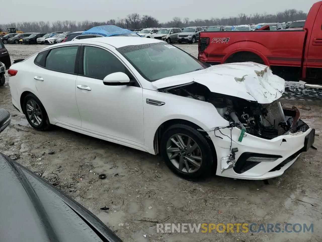 4 fotografías del automóvil dañado 5XXGT4L35KG331970 KIA OPTIMA 2019