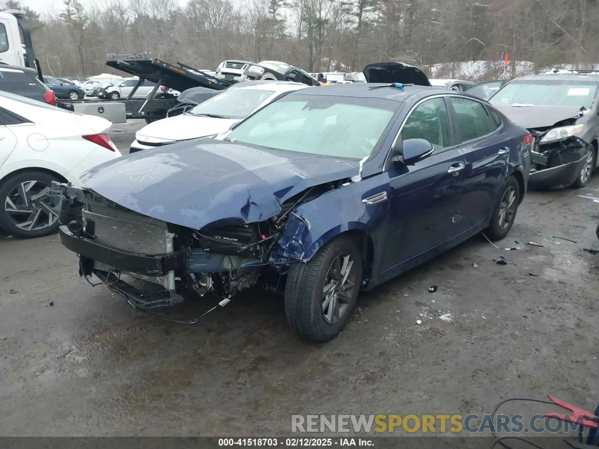 2 fotografías del automóvil dañado 5XXGT4L37KG312708 KIA OPTIMA 2019