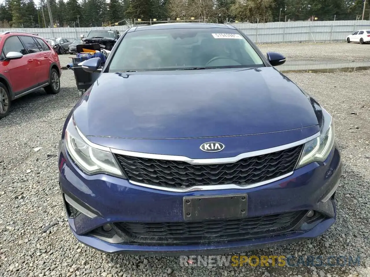 5 fotografías del automóvil dañado 5XXGT4L39KG287505 KIA OPTIMA 2019