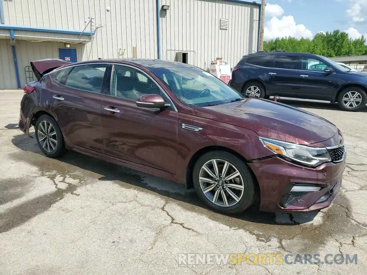 4 fotografías del automóvil dañado 5XXGU4L14KG311477 KIA OPTIMA 2019