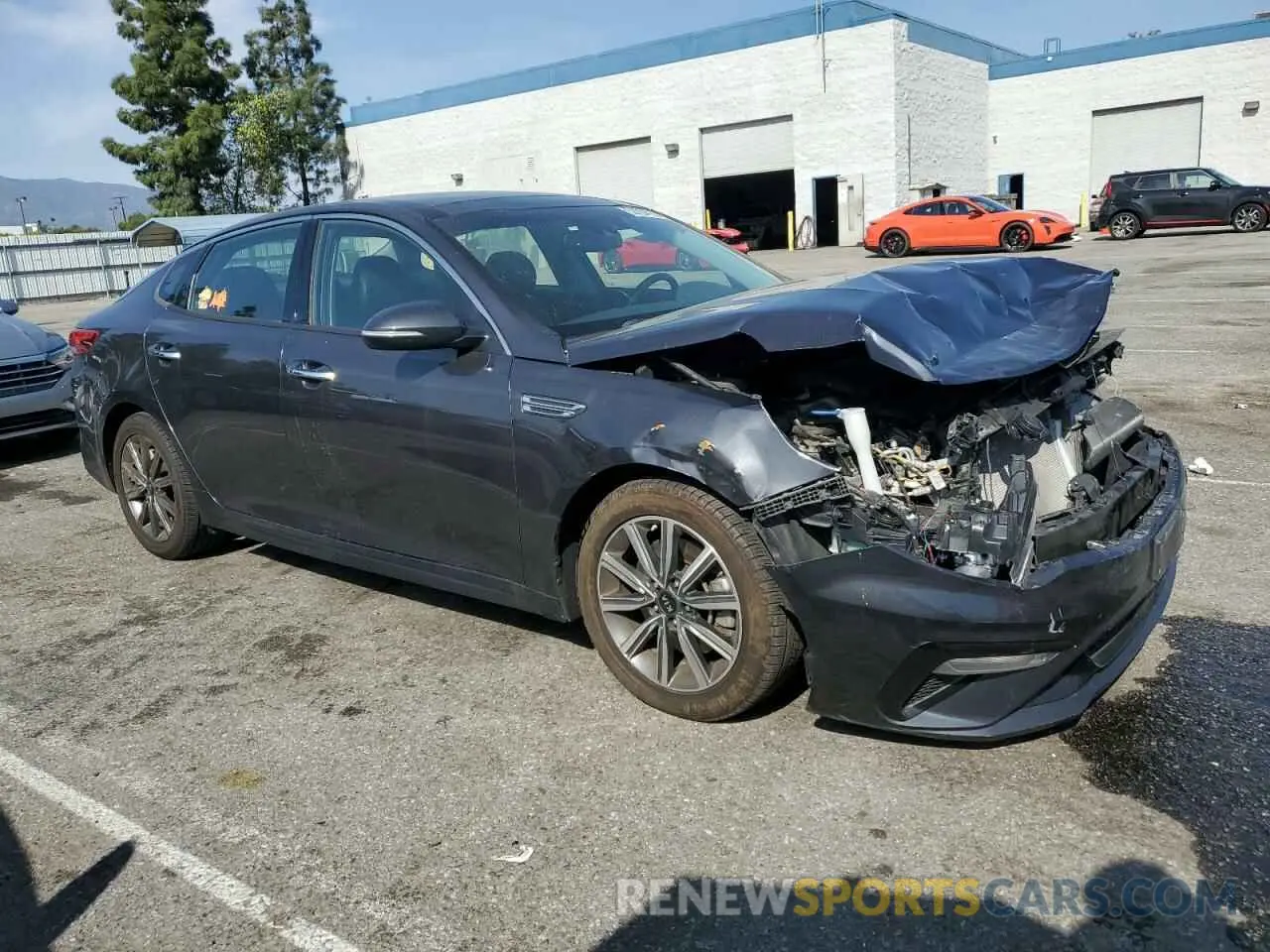 4 fotografías del automóvil dañado 5XXGU4L16KG307172 KIA OPTIMA 2019