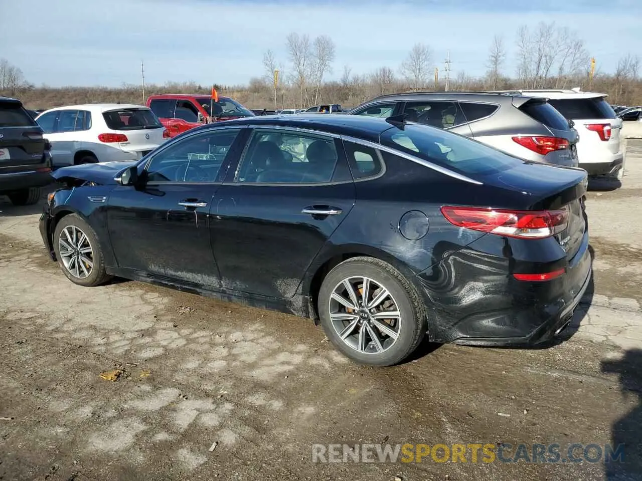 2 fotografías del automóvil dañado 5XXGU4L17KG334350 KIA OPTIMA 2019