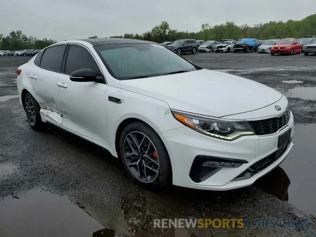 4 fotografías del automóvil dañado 5XXGW4L24KG378731 KIA OPTIMA 2019