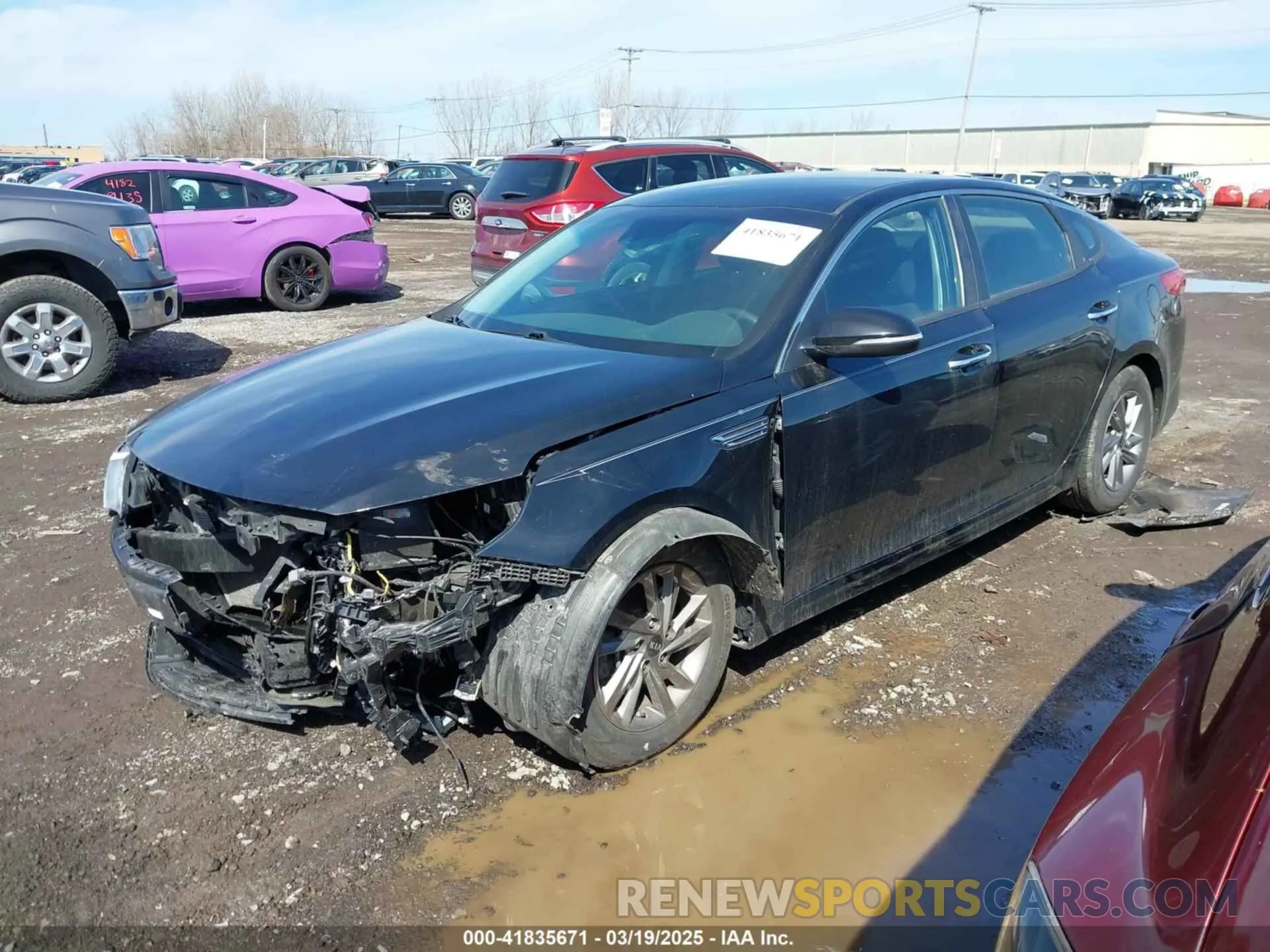 2 fotografías del automóvil dañado 5XXGT4L32LG430599 KIA OPTIMA 2020