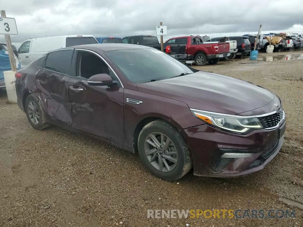 4 fotografías del automóvil dañado 5XXGT4L34LG429132 KIA OPTIMA 2020