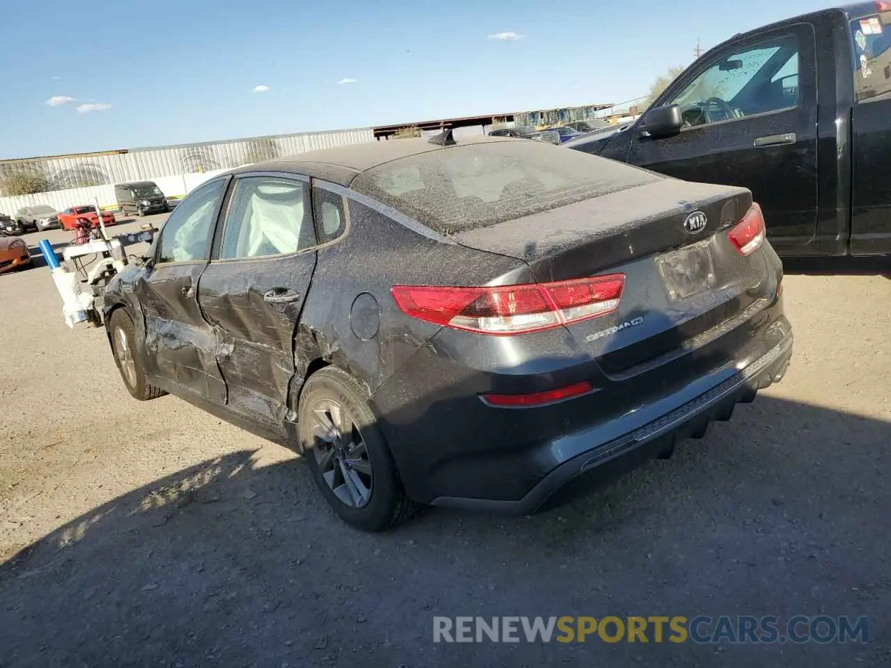 2 fotografías del automóvil dañado 5XXGT4L3XLG385556 KIA OPTIMA 2020